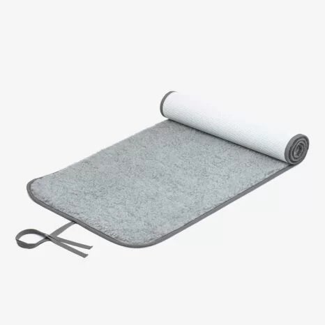 Flokati Wool Yoga Mat Light Grey -joogamatto (merinovilla)