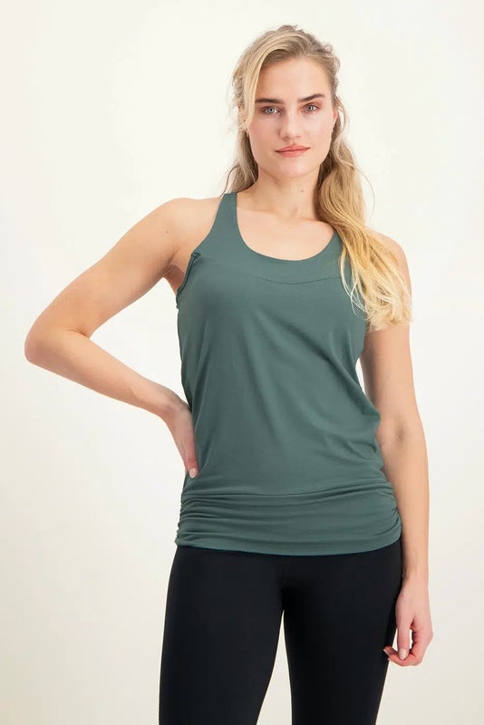 Urban Goddess Kami Yoga Tank-bambutoppi (Forest)